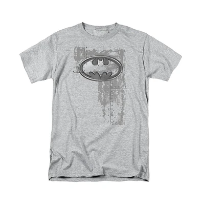 Batman Big & Tall Rivited Metal Logo Short Sleeve Adult Tee / T-Shirt