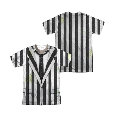 Beetlejuice Men's Suit (Front/Back Print) Short Sleeve Adult Poly Crew Tee / T-Shirt