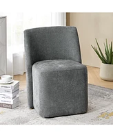Hulala Home Scott Modern Dining Chair with Lightweight Construction and Universal Wheels