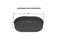 Casainc Oval Vessel Bathroom Sink