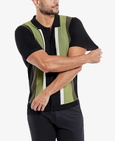 Men's Stripe Polo Sweater