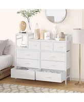 gaomon Dresser for Bedroom with 9 Drawer, Tv Stand with Charging Station