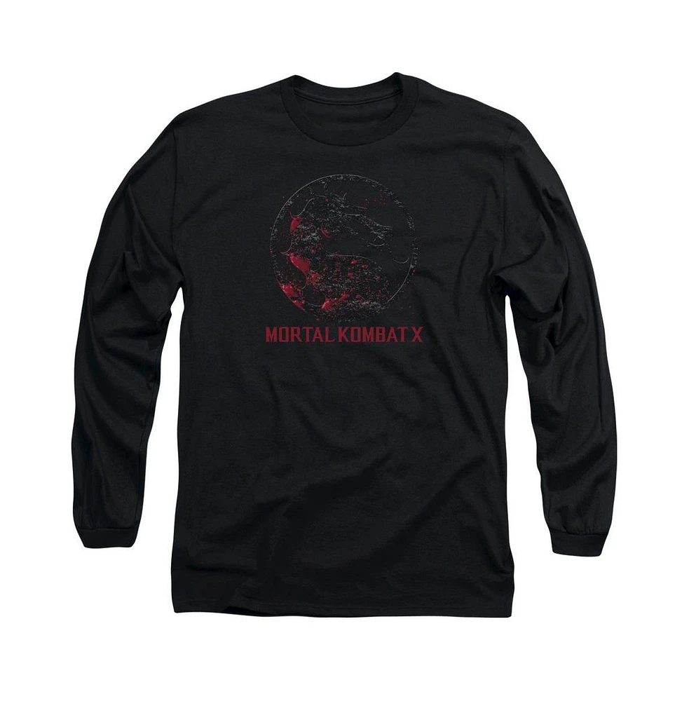 Mortal Kombat X Men's Bloody Seal Long Sleeve Adult Tee / T-Shirt