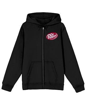 Dr. Pepper Just What The Doctor Ordered Men's Black Zip-Up Hoodie-3XL