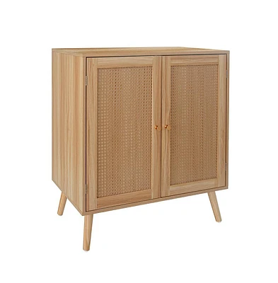 gaomon Rattan Decorated Doors Entryway Cabinet with Storage