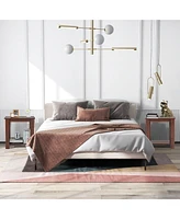 Gymax 2 Pcs 2-Tier End Table Modern Sofa Bedside Compact Nightstand w/ Storage Shelf