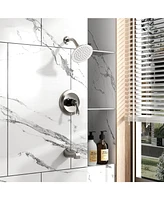 Lovmor Tub and Shower Faucet Set with Single-Spray Shower Head and Tub Spout Valve Included