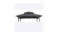 Slickblue Replacement Canopy for Grill Gazebo, Double-Tiered Bbq Tent Roof Top Cover