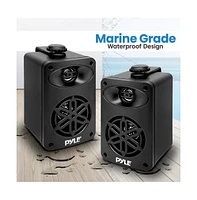 Pyle 3.5” 2-Way Indoor/Outdoor Speaker System - Waterproof Design with 1/2” High Compliance Polymer Tweeter