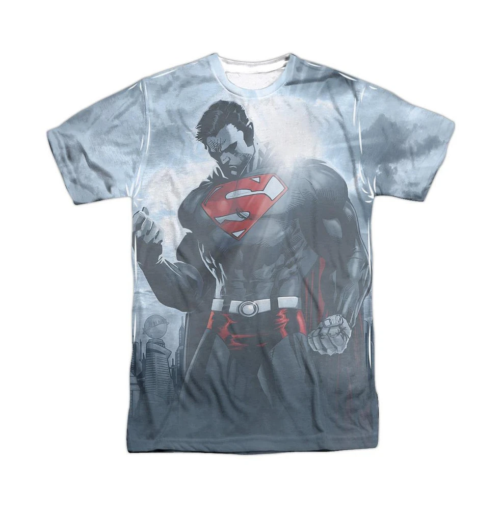 Superman Men's Light Of The Sun Short Sleeve Adult 100% Poly Crew Tee / T-Shirt