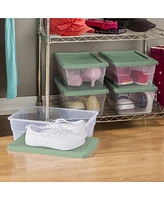 Sterilite Clear Stackable 6 Qt Storage Tote Box Container