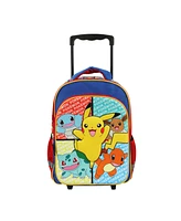 Pokemon Pikachu And Favorite Characters 16” Youth Rolling Backpack