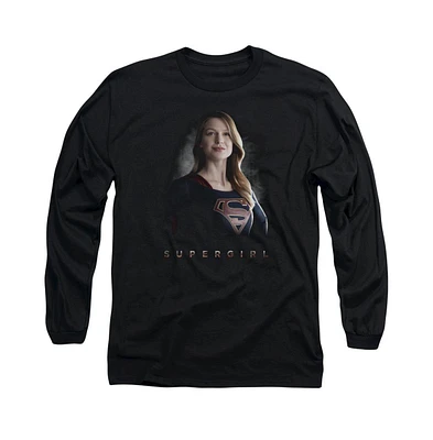 Supergirl Men's Stand Long Sleeve Adult Tee / T-Shirt