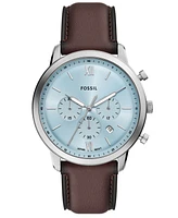 Fossil Men's Neutra Chronograph Brown Leather Watch, 44mm