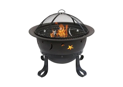 Slickblue Outdoor Wood Burning Fire Pit - Durable Backyard Fire Pit for Warmth and Ambiance