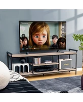 Gouun Industrial Tv Stand for TVs up to 60 Inch with Storage Shelves