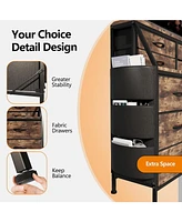 gaomon 55;W Dresser with Led Lights & Power Outlets