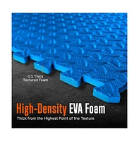 Squatz 6-Piece Puzzle Exercise Mat, Eva Foam Tiles, Blue