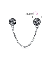 Bling Jewelry Double Daisy Clasp Spacer Charm Floral Bouquet Safety Chain Bead for Bracelets