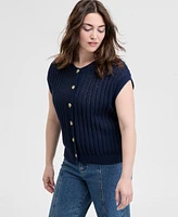 And Now This Women's Open-Knit Button-Front Cardigan Sweater, Exclusively at Macy's