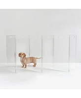 Hiddin Clear Freestanding Pet Gate Zig Zag