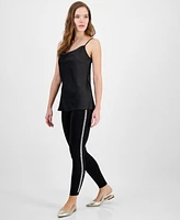 T Tahari Women's Rhinestone Fitted Pull-On Leggings