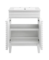 Freestanding Bath Vanity with White Ceramic Top Unassembled for bathroom