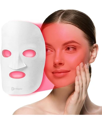 LifePro Led Light Therapy Face Mask - 3-Color Red Light Therapy for Face and Neck - Portable Home Facial Experience
