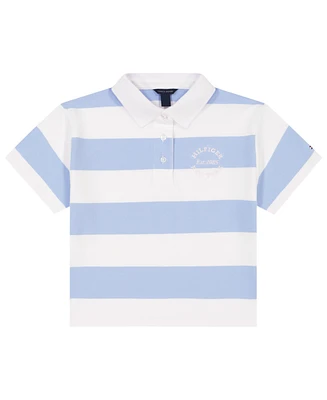 Tommy Hilfiger Big Girls Rugby-Stripe Short-Sleeve Top