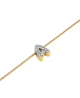 Rosefield Crystal Letter Necklace 14K Yellow Gold Plated Stainless Steel