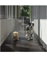 Hiddin Clear Freestanding Pet Gate Zig Zag