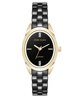 Anne Klein Women's Quartz Ceramic Oval Diamond Dial Watch