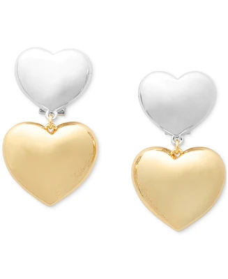 Kate Spade New York Enamel Graduated Double Heart Drop Earrings