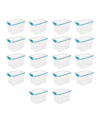 Sterilite Large 20 Qt Home Storage Container Tote with Latching Lids, (18 Pack)