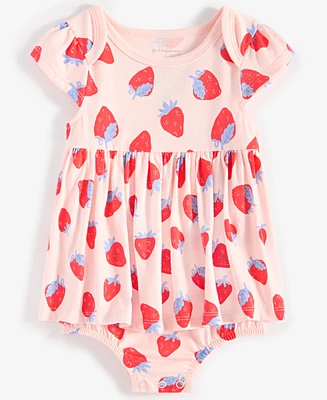 First Impressions Baby Girls Strawberry-Print Skirted Sunsuit, Exclusively at Macy's