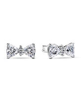 Pandora Sterling Silver Sparkling Bow Stud Earrings