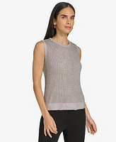 Calvin Klein Women's Sleeveless Rib-Knit Sweater