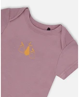 Deux par Baby Girls Cotton Onesie Old Mauve