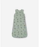 Deux par Baby Boys Printed Muslin Sleep Sack Sage Monkey - Infant|Toddler