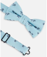 Deux par Boy Bow Tie Pale Blue With Bicycle - Toddler|Child