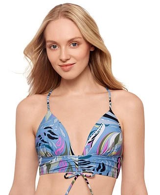 Salt + Cove Juniors' Printed Push-Up Midkini Top, Exclusively at Macy's