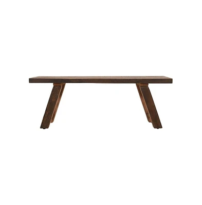 Jofran Reston 48" Reclaimed Solid Wood Rustic Distressed Dining Bench