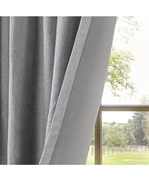 Chenille Blackout Back Tab Curtains Pair