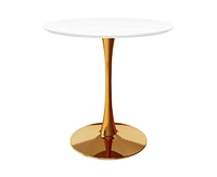 Slickblue Modern Classic 36-inch Round Pedestal Dining Table with White Top