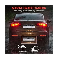 Pyle Car Camera & Rearview Mirror Display Kit, 7'' Lcd, Night Vision, Waterproof