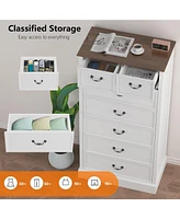 gaomon Farmhouse 7 Drawers Dresser Chests for Bedroom