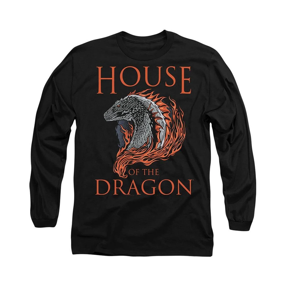 House Of The Dragon Men's Hod Illustration Long Sleeve Adult Tee / T-Shirt