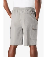 KingSize Big & Tall Full Elastic Waist Gauze Cargo Shorts