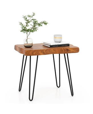 Gouun Rectangular Reclaimed Recycled Indonesia Teak Wood End Table