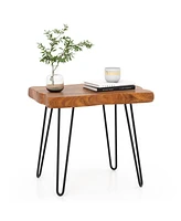 Gouun Rectangular Reclaimed Recycled Indonesia Teak Wood End Table